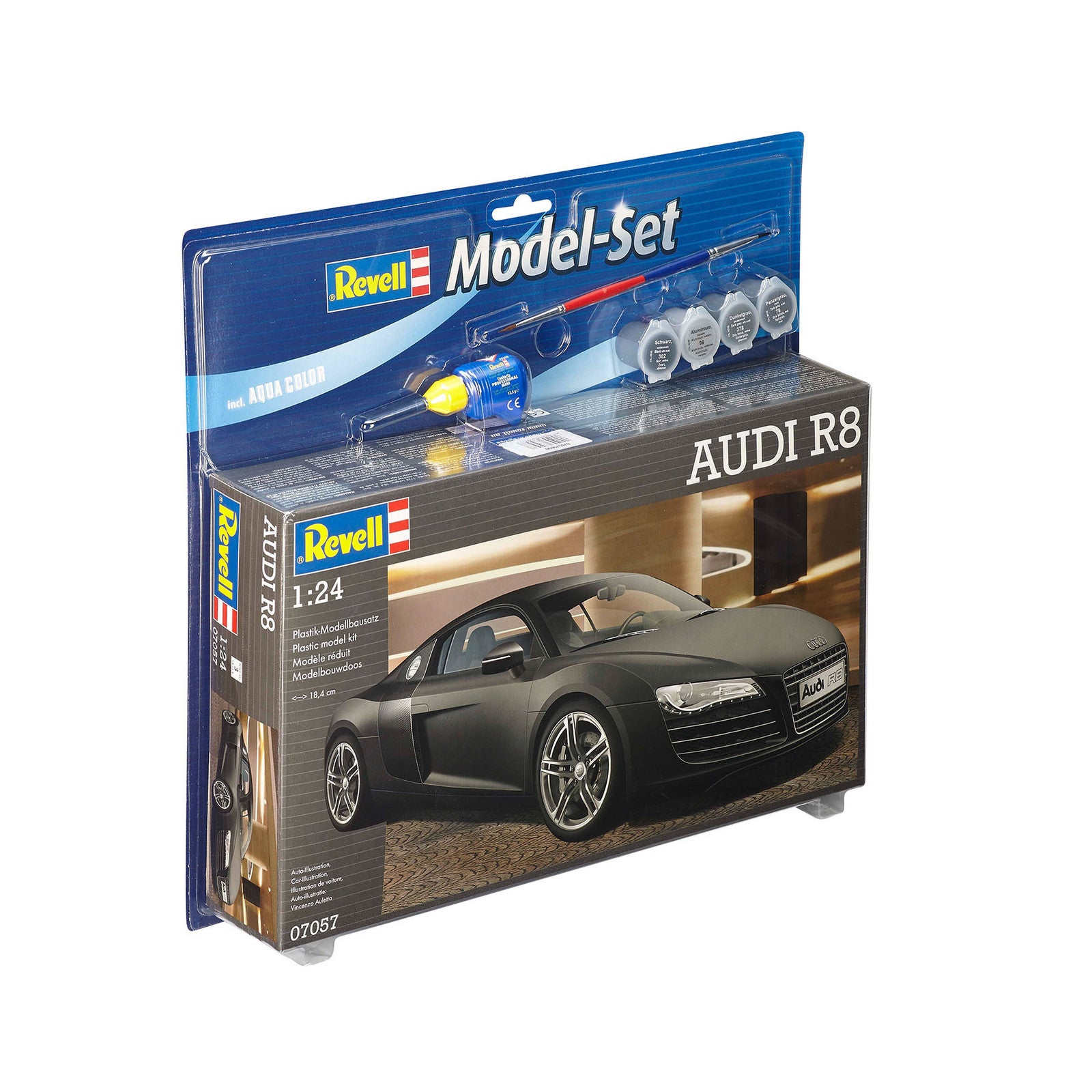 Revell Audi R8 1:24 with Paint 67057 Car Model Kit German Sports Car 67057 Alternate 1