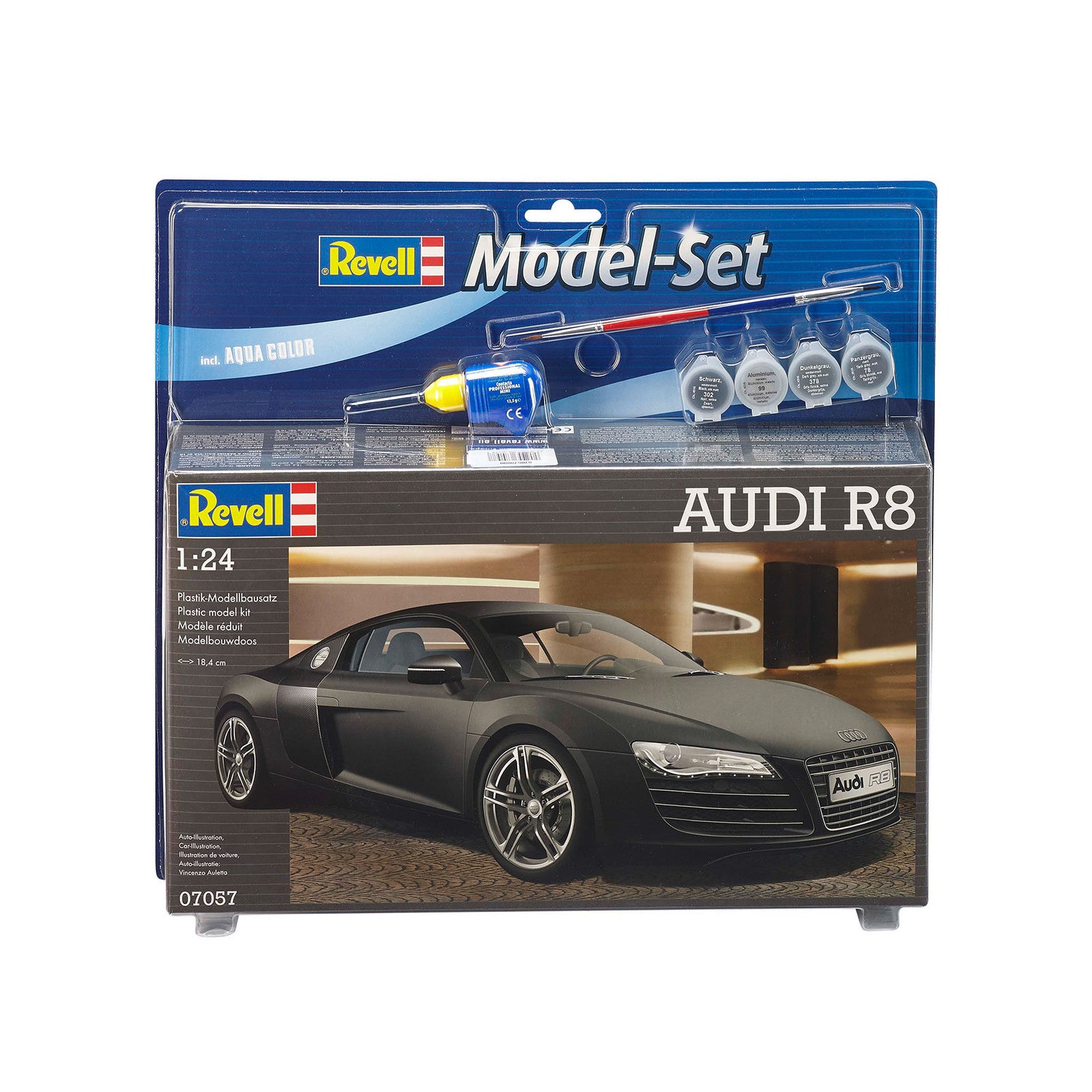 Revell Audi R8 1:24 with Paint 67057 Car Model Kit German Sports Car 67057 Alternate 2
