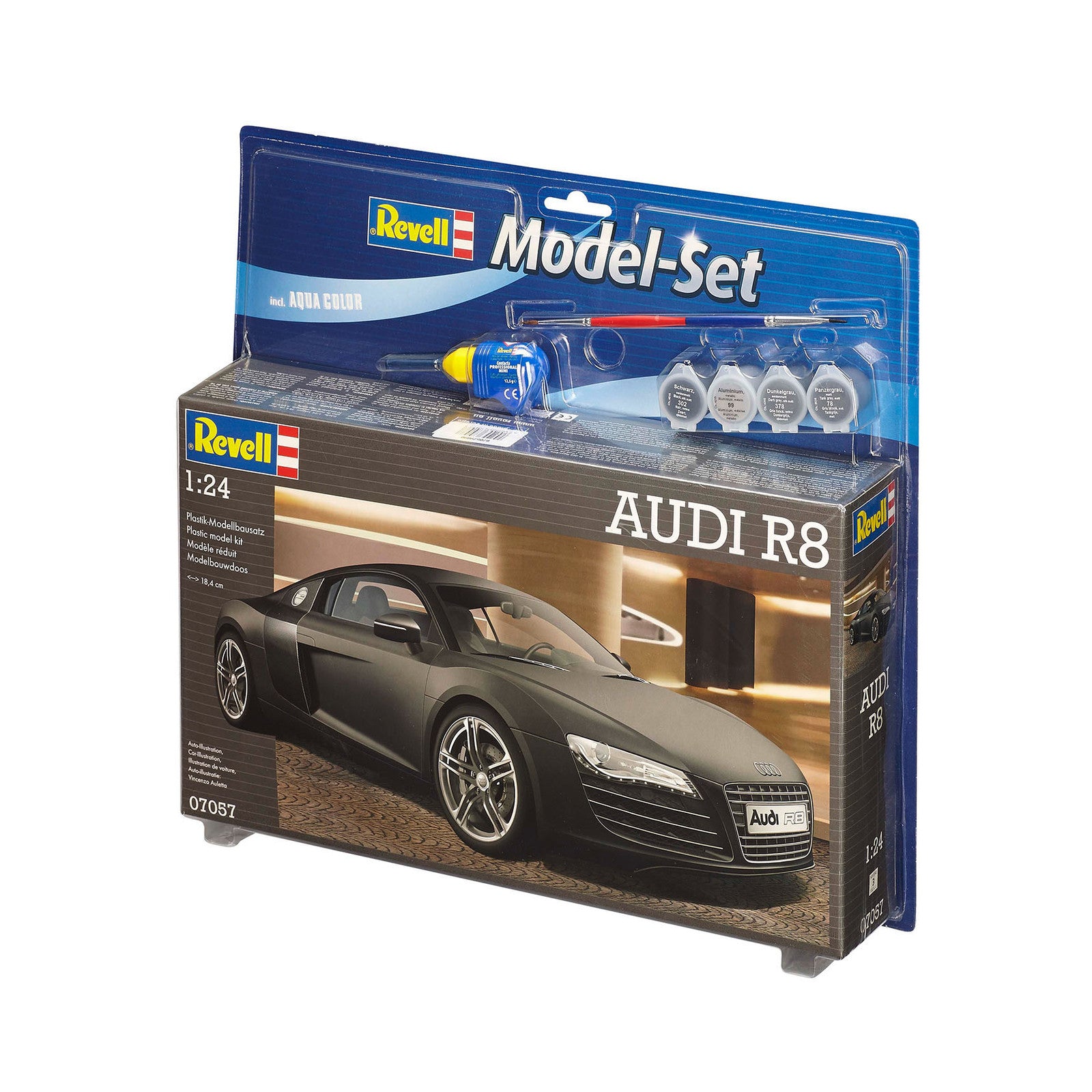 Revell Audi R8 1:24 with Paint 67057 Car Model Kit German Sports Car 67057 Alternate 3