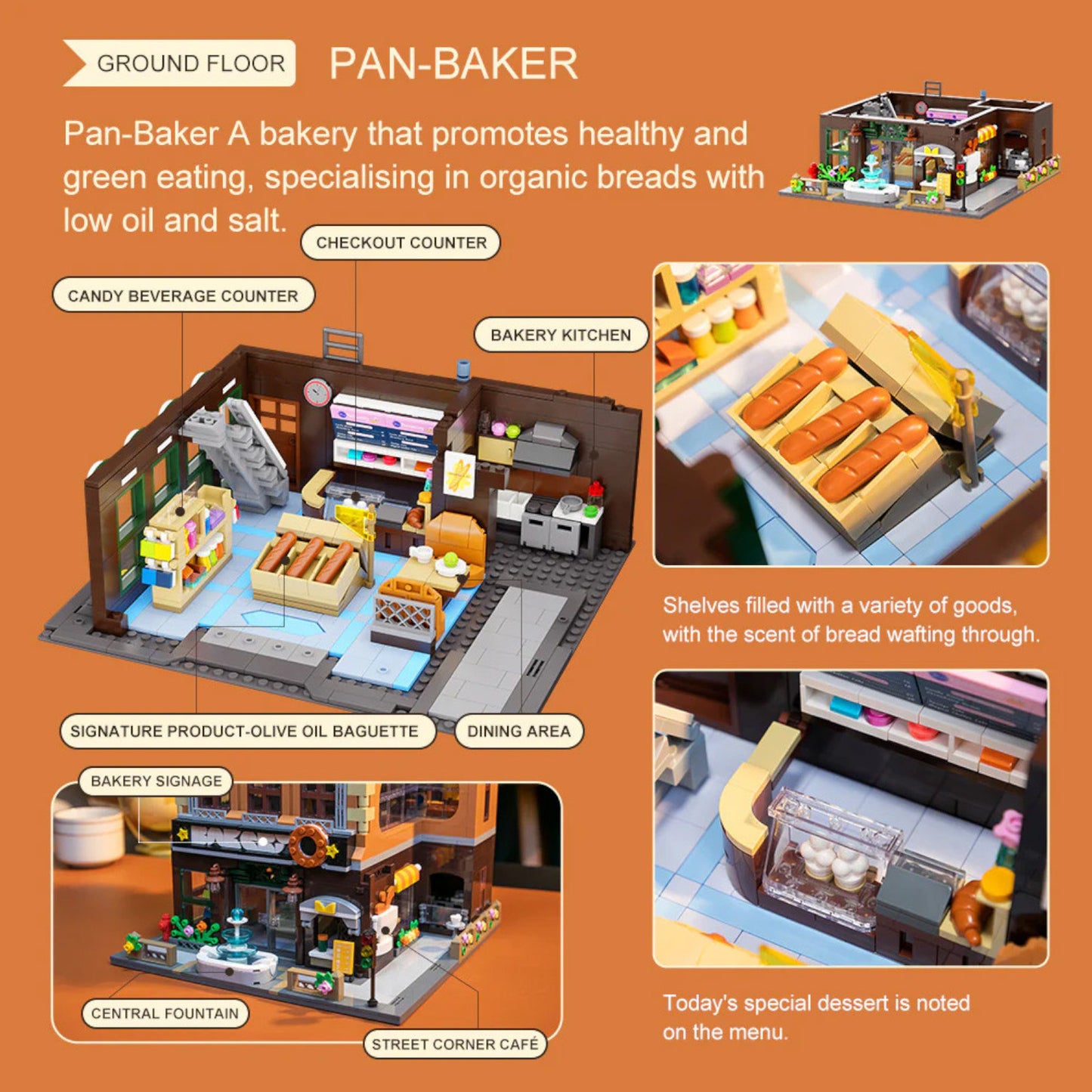 Pantasy Bakery 4 Storey Building 3D Puzzle 2663 Pieces 85013 Alternate 5