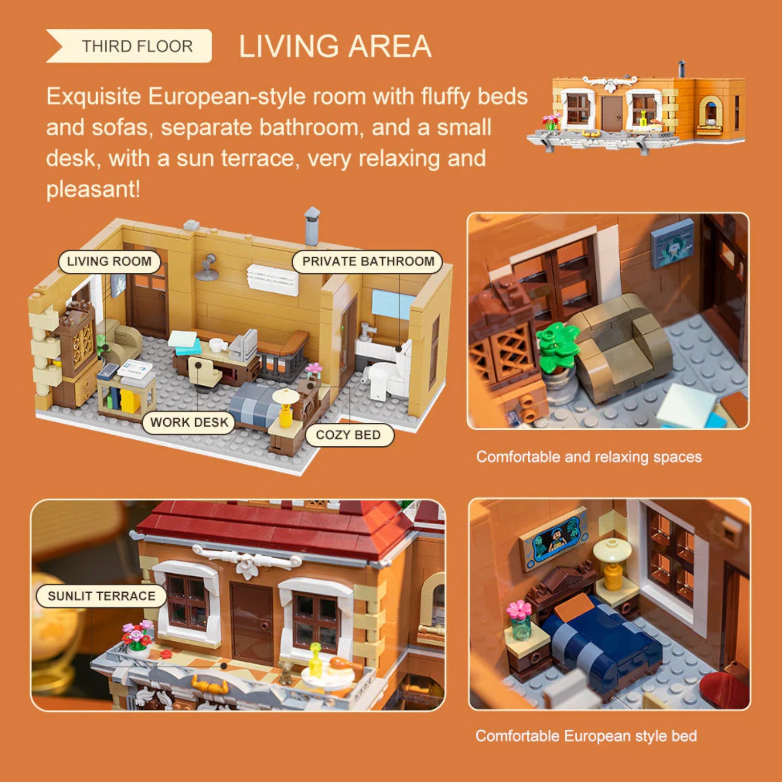 Pantasy Bakery 4 Storey Building 3D Puzzle 2663 Pieces 85013 Alternate 7