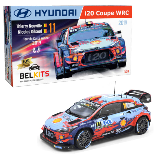 BelKits Hyundai i20 Coupe WRC 2019 1:24 Car Model Kit