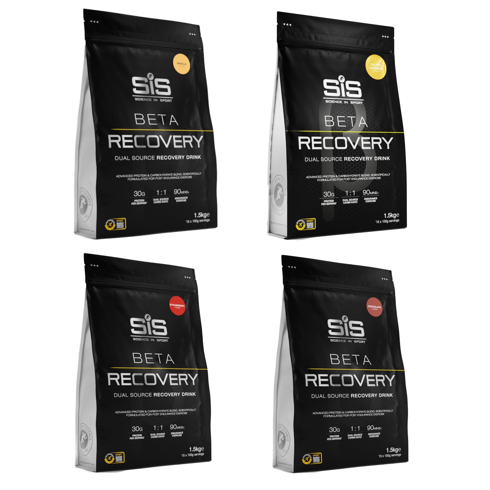 SIS BETA Recovery Drink Powder 1.5kg Vanilla Sports Recovery Powder Collection