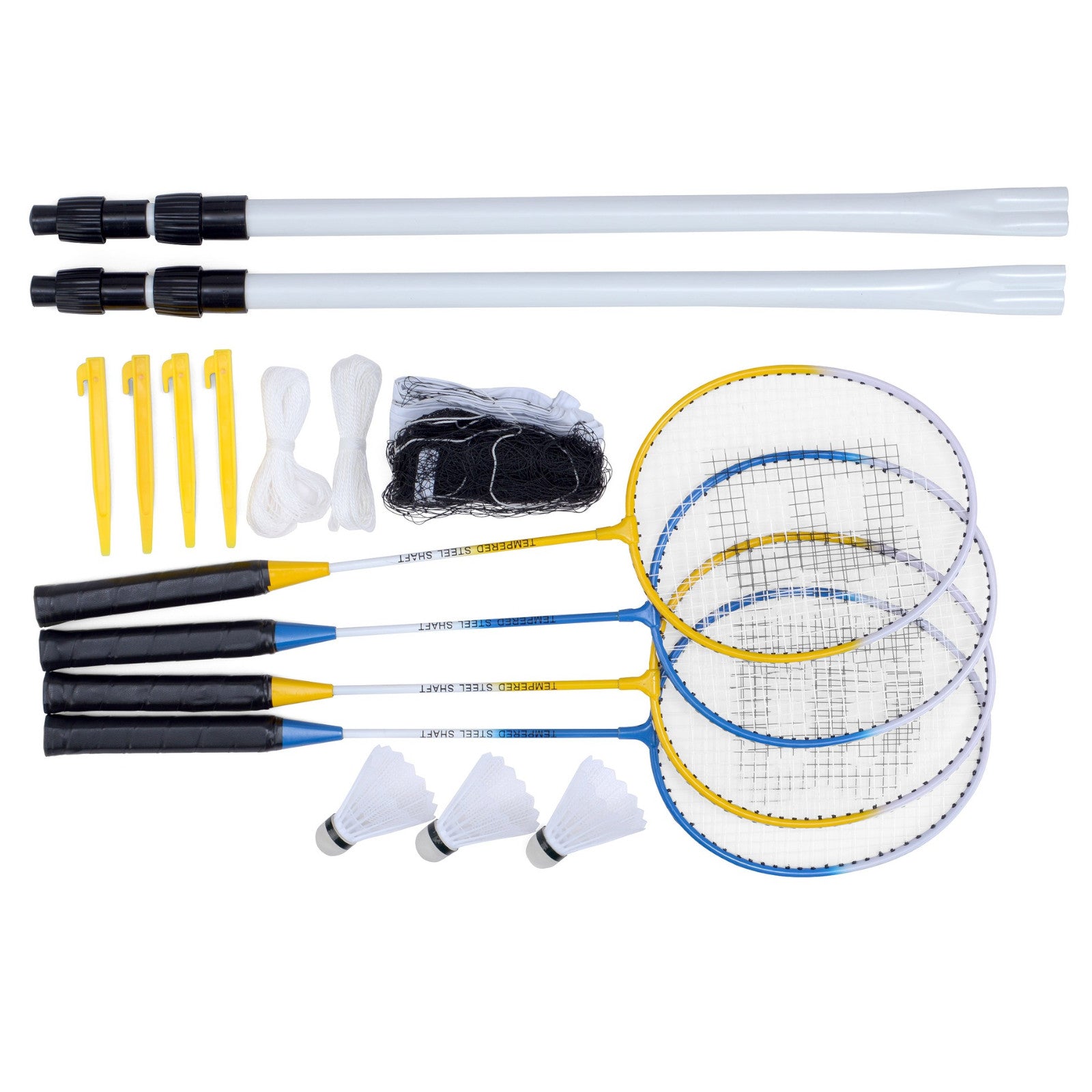 Baseline 4 Player Pro Badminton Racket Set