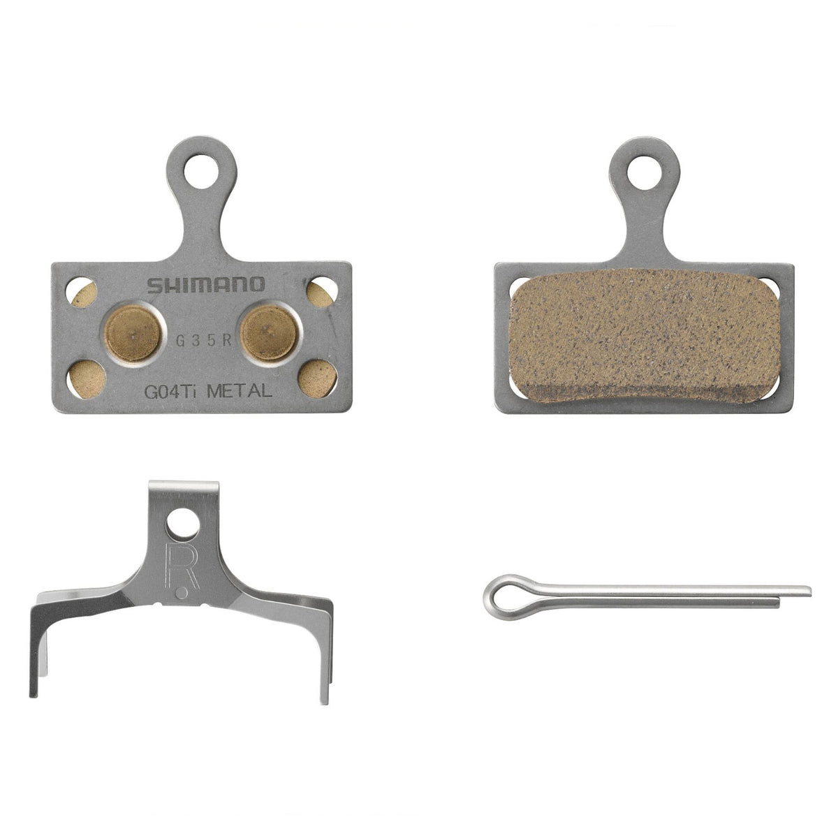 Shimano G04Ti Sintered Titanium Backed Disc Bike Brake Pads XTR XT SLX Alfine