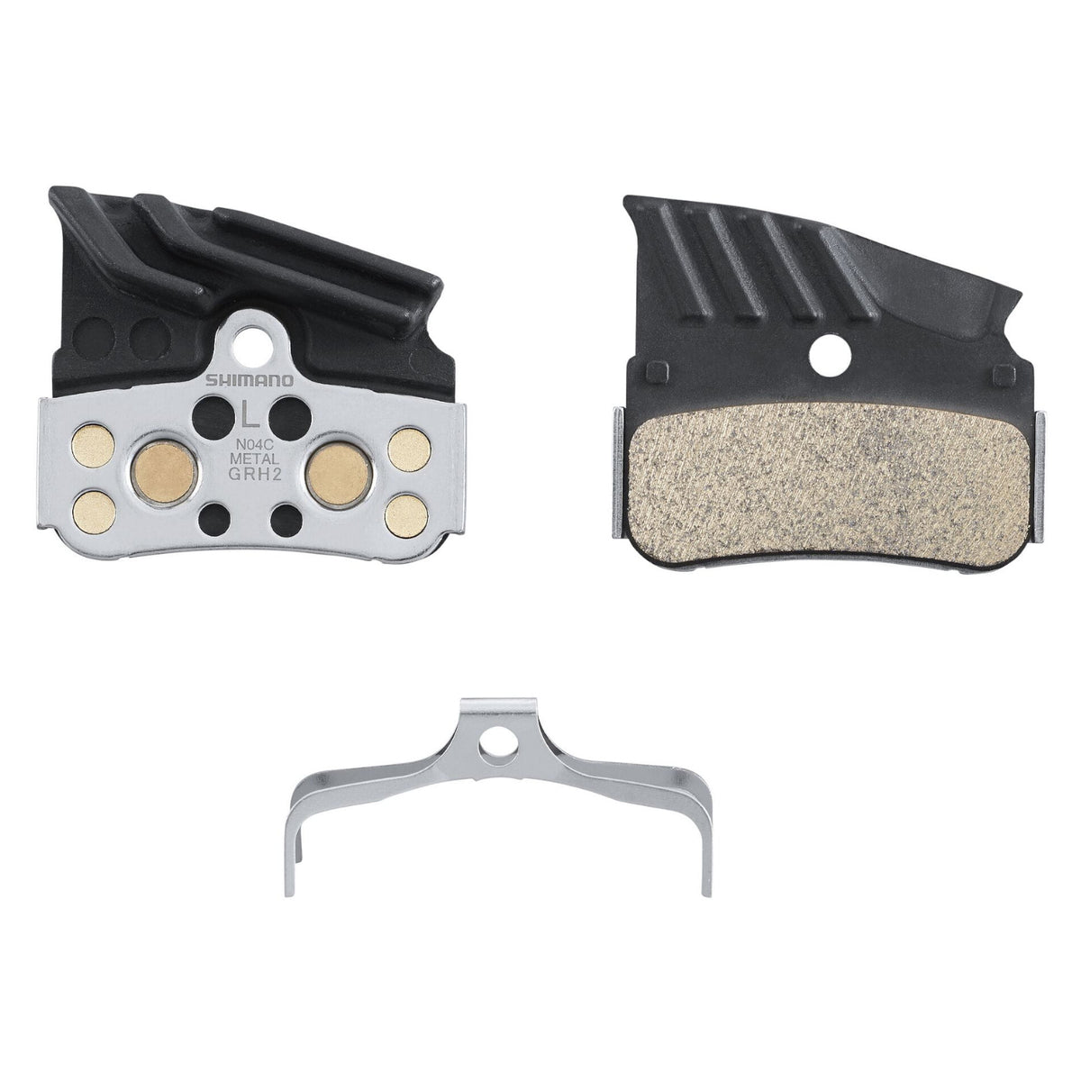 Shimano N04C Metal Alloy/Stainless Steel Backed With Cooling Fins Disc Bike Brake Pads