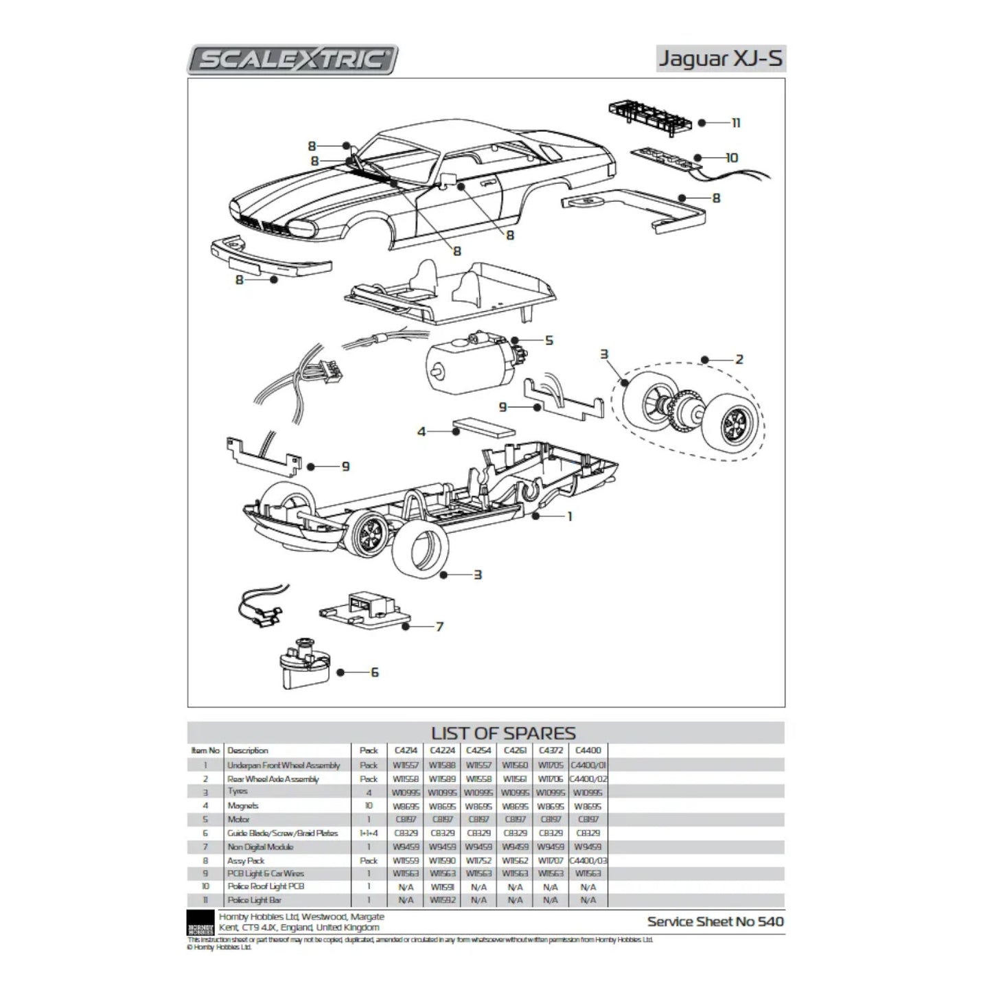 Scalextric Jaguar XJS 1986 Bathurst 1000 Goss + Muir Scalextric Car Alternate 6