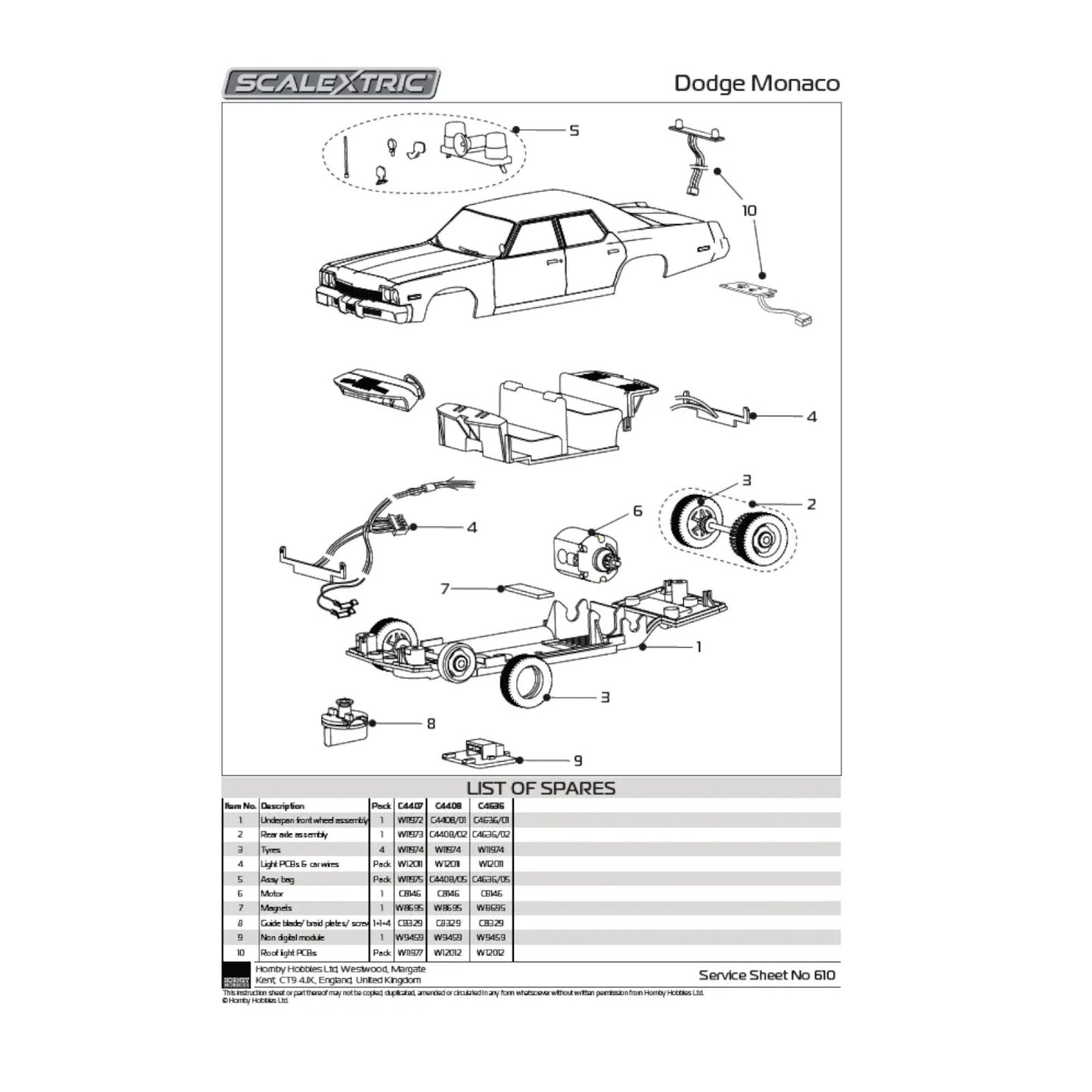 Scalextric Dodge Monaco Chicago Fire Department Scalextric Car Alternate 6