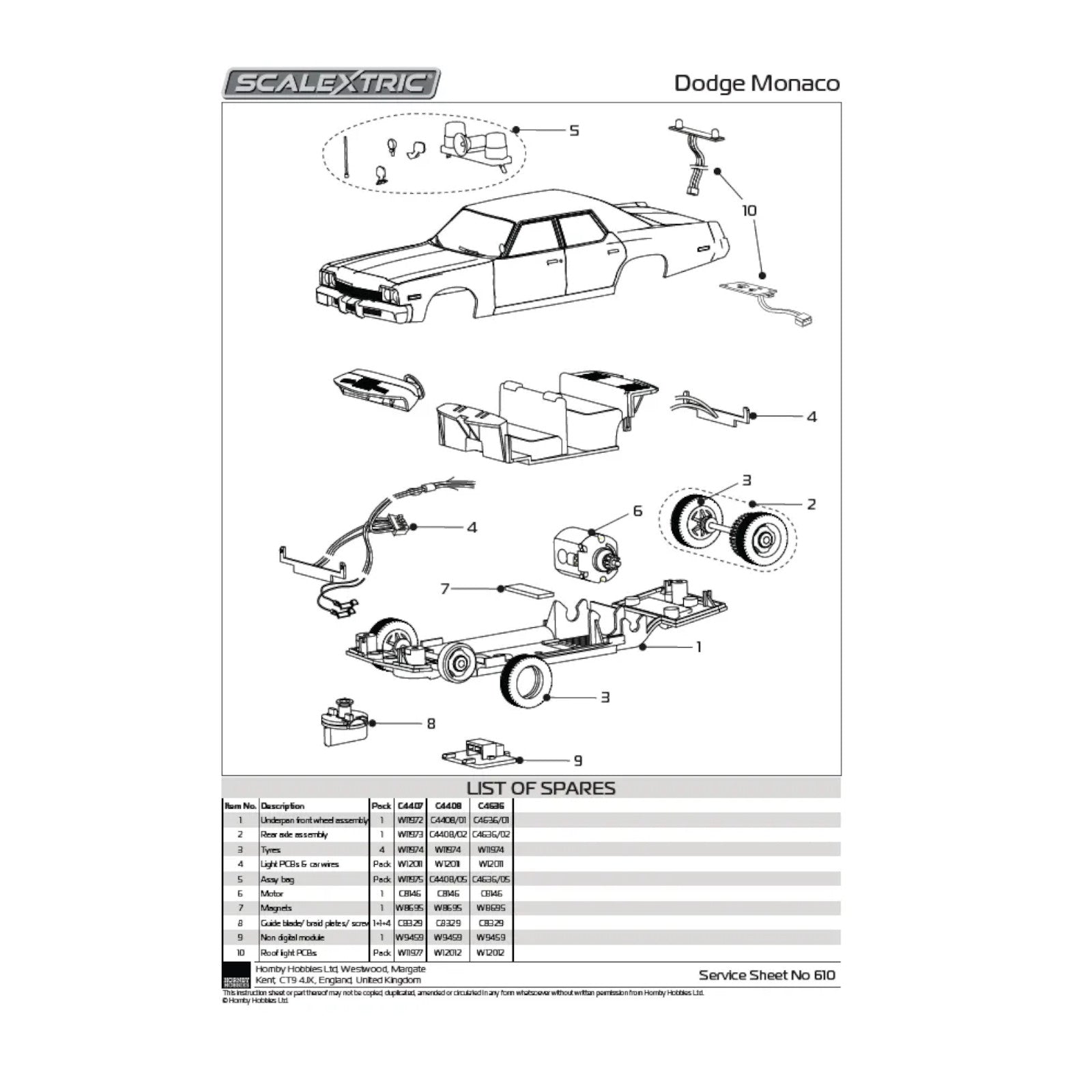 Scalextric Dodge Monaco Chicago Fire Department Scalextric Car Alternate 6