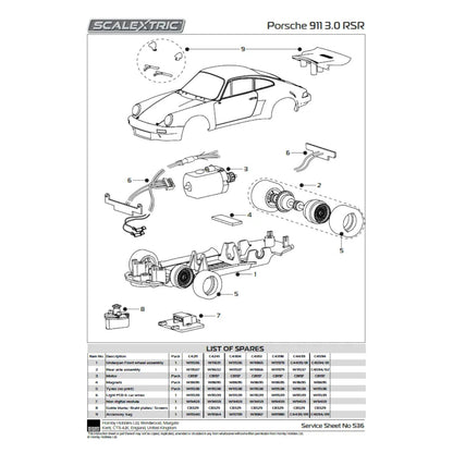 Scalextric Porsche 911 3.0 RSR Vaillant Scalextric Car Alternate 6