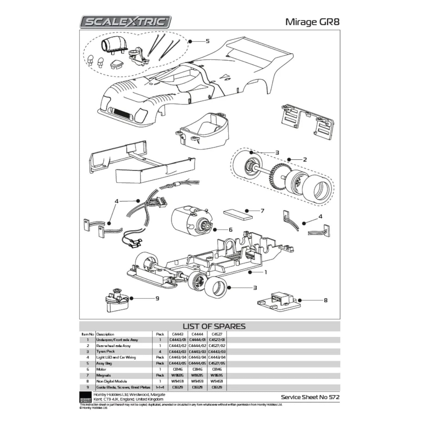 Scalextric Mirage GR8 2nd Lemans 1977 Scalextric Car Alternate 7