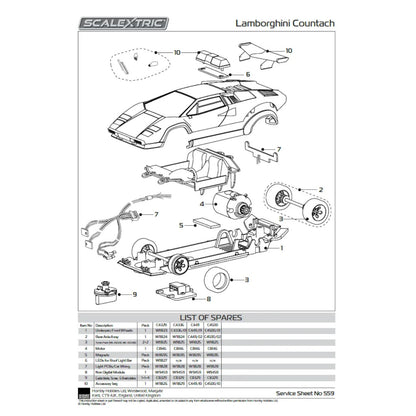 Scalextric Lamborghini Countach Green Scalextric Car Alternate 6