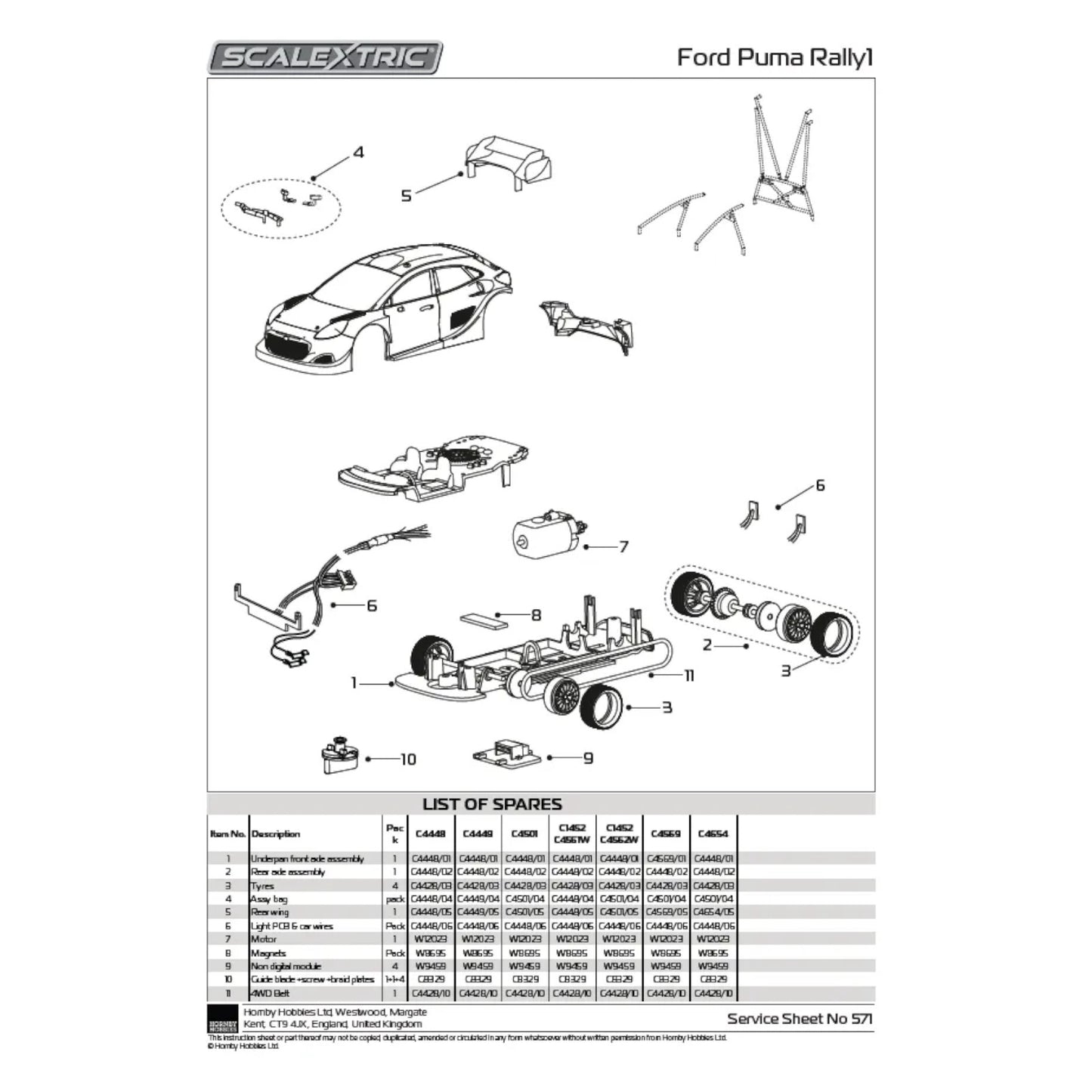 Scalextric Ford Puma Rally1 Monte Carlo 2023 Tanak/Jarveoja Scalextric Car Alternate 6