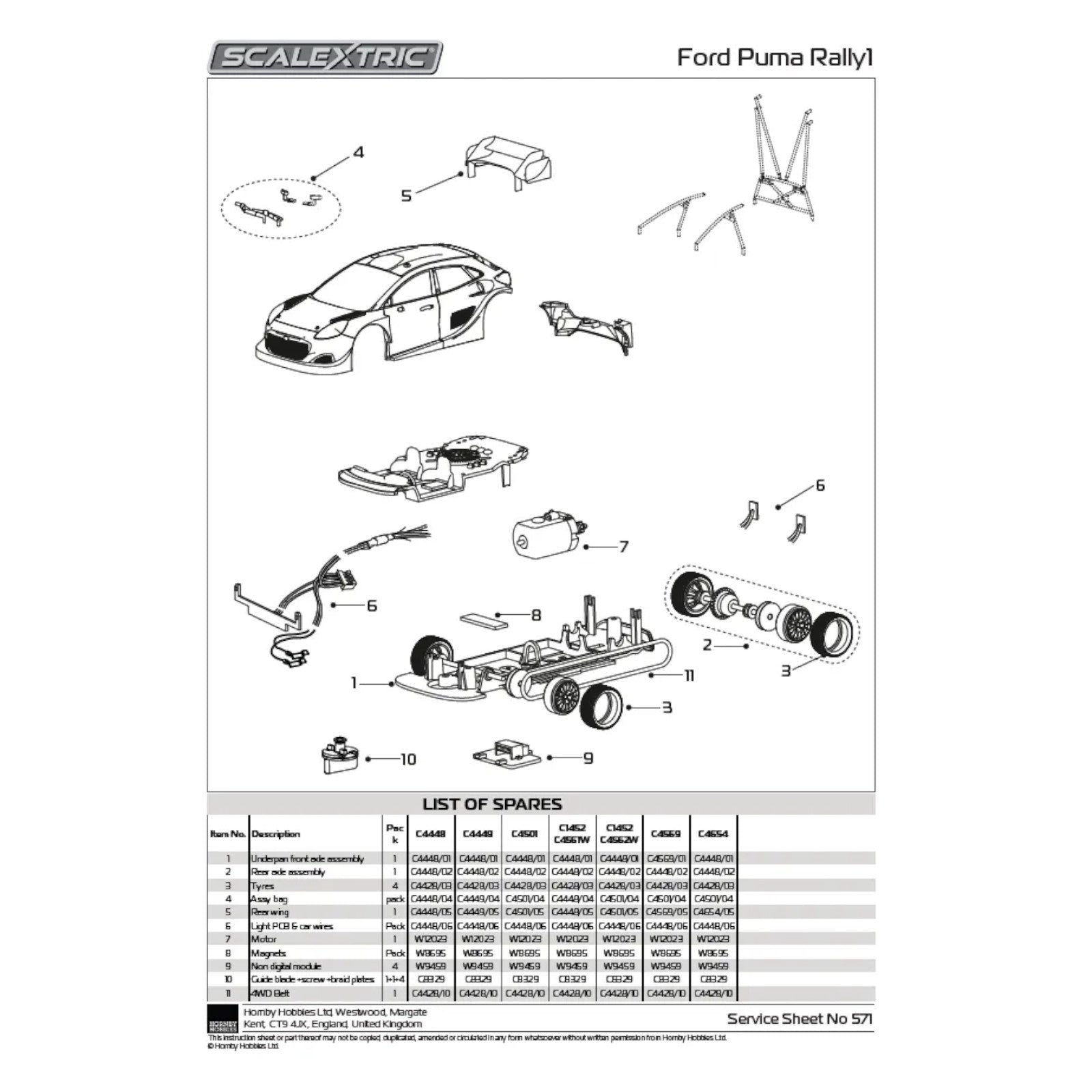 Scalextric Ford Puma Rally1 Monte Carlo 2023 Tanak/Jarveoja Scalextric Car Alternate 6