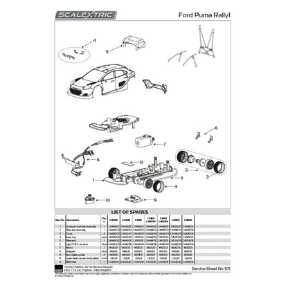 Scalextric Ford Puma Rally1 Monte Carlo 2023 Tanak/Jarveoja Scalextric Car Alternate 6