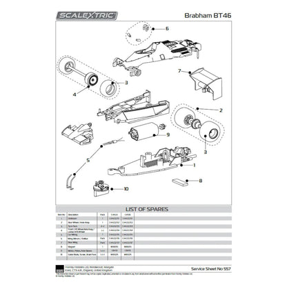 Scalextric Brabham BT46 Niki Lauda Italian GP 1978 Scalextric Car Alternate 8