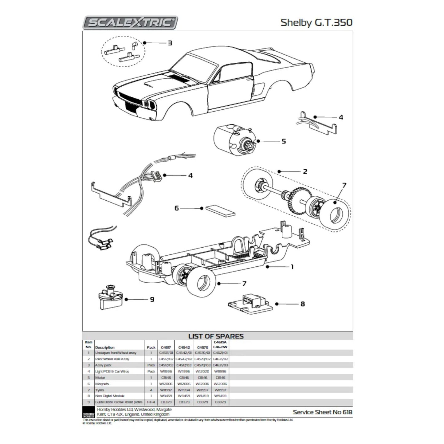Scalextric Shelby Mustang GT350 Paul Kenelly Equipe GTS Scalextric Car Alternate 6