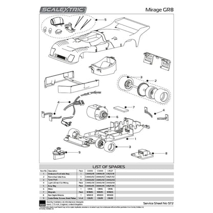 Scalextric Mirage GR8 2nd LeMans 1976 Scalextric Car Alternate 7