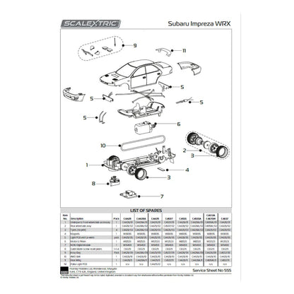 Scalextric Subaru Impreza WRX 1995 Carlos Sainz Scalextric Car Alternate 6