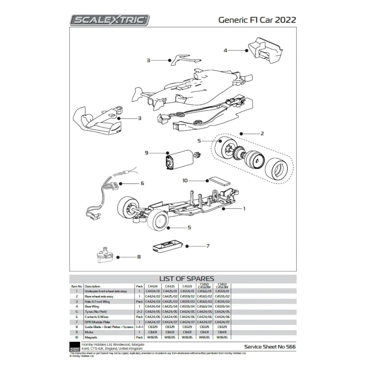 Scalextric Williams FW45 Alex Albon Gulf Edition Scalextric Car Alternate 10