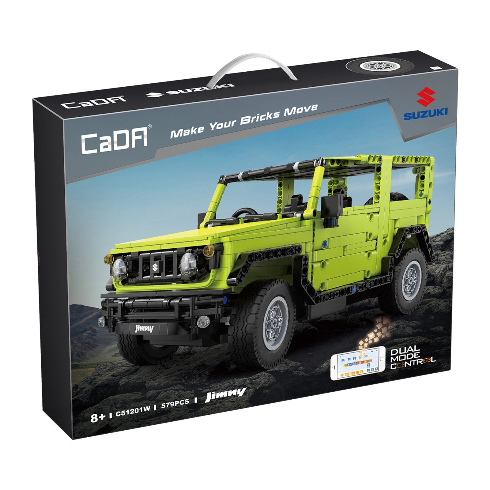 CaDA Suzuki Jimny 579 Pieces 1:12 3D Puzzle Brick Set C51201W Alternate 5