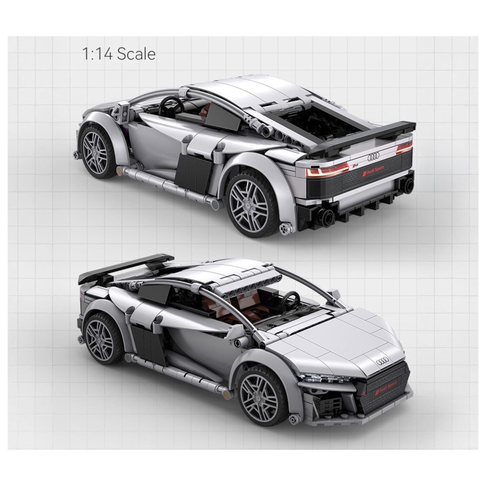 CaDA Audi R8 Coupé 536 Pieces 1:14 3D Puzzle C57012W Alternate 6