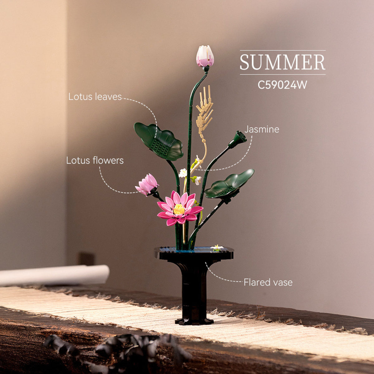 CaDA Oriental Floral Art Summer 751 Pieces 3D Puzzle C59024W Alternate 1