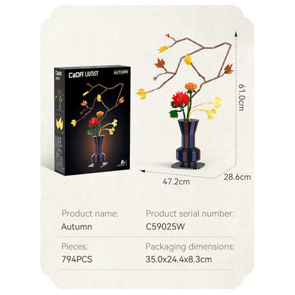CaDA Oriental Floral Art Autumn 795 Pieces 3D Puzzle C59025W Alternate 2