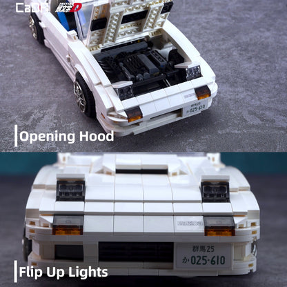 CaDA Initial D Mazda FC35 RX-7 1552 Pieces 3D Puzzle Brick Set Model C61022W Alternate 12