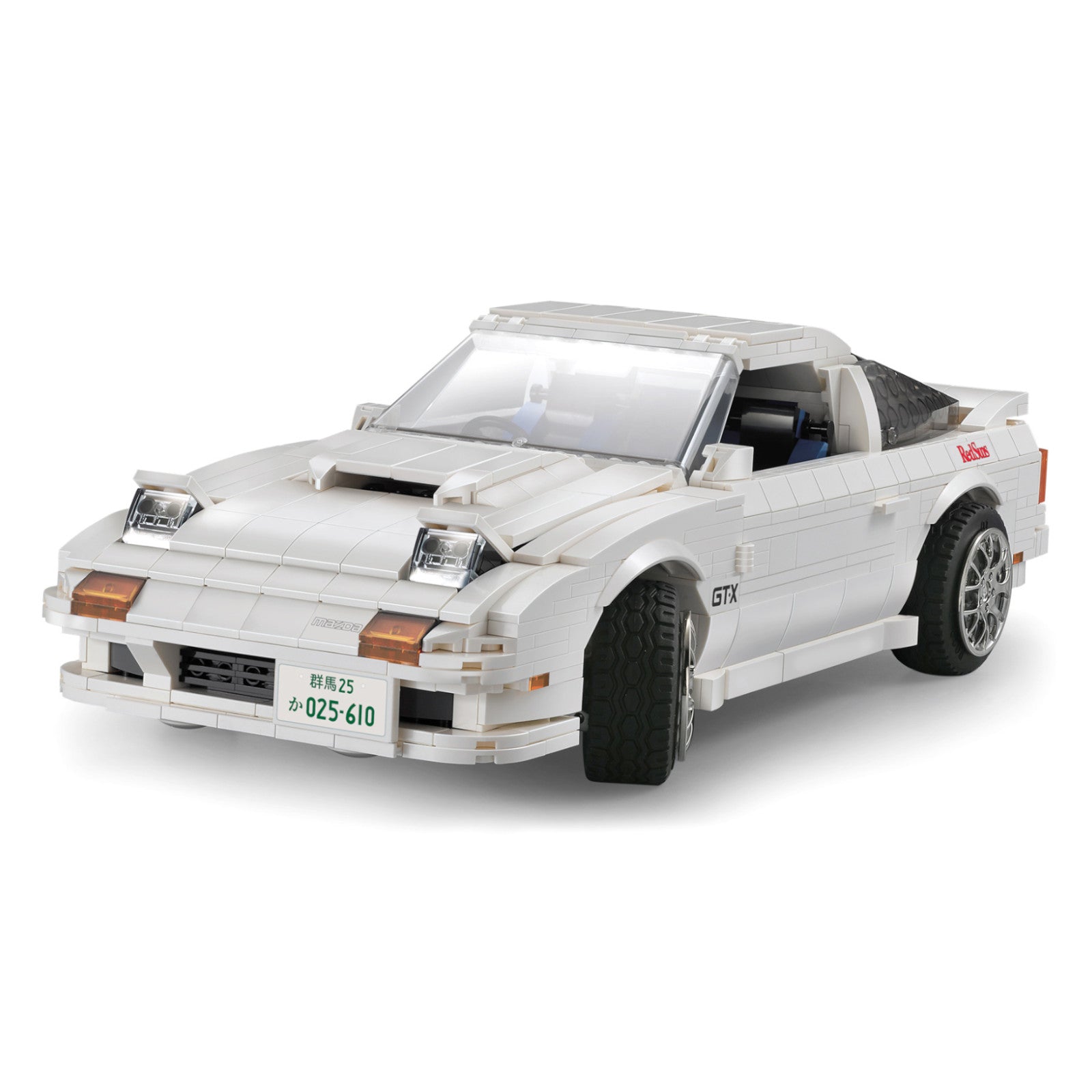 CaDA Initial D Mazda FC35 RX-7 1552 Pieces 3D Puzzle Brick Set Model C61022W Alternate 5