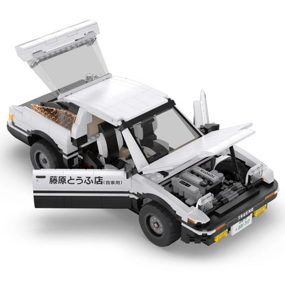 CaDA Initial D Toyota Trueno AE86 1324 Pieces 3D Puzzle Brick Set Model C61024W Alternate 2