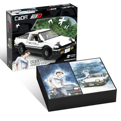 CaDA Initial D Toyota Trueno AE86 1324 Pieces 3D Puzzle Brick Set Model C61024W Alternate 3