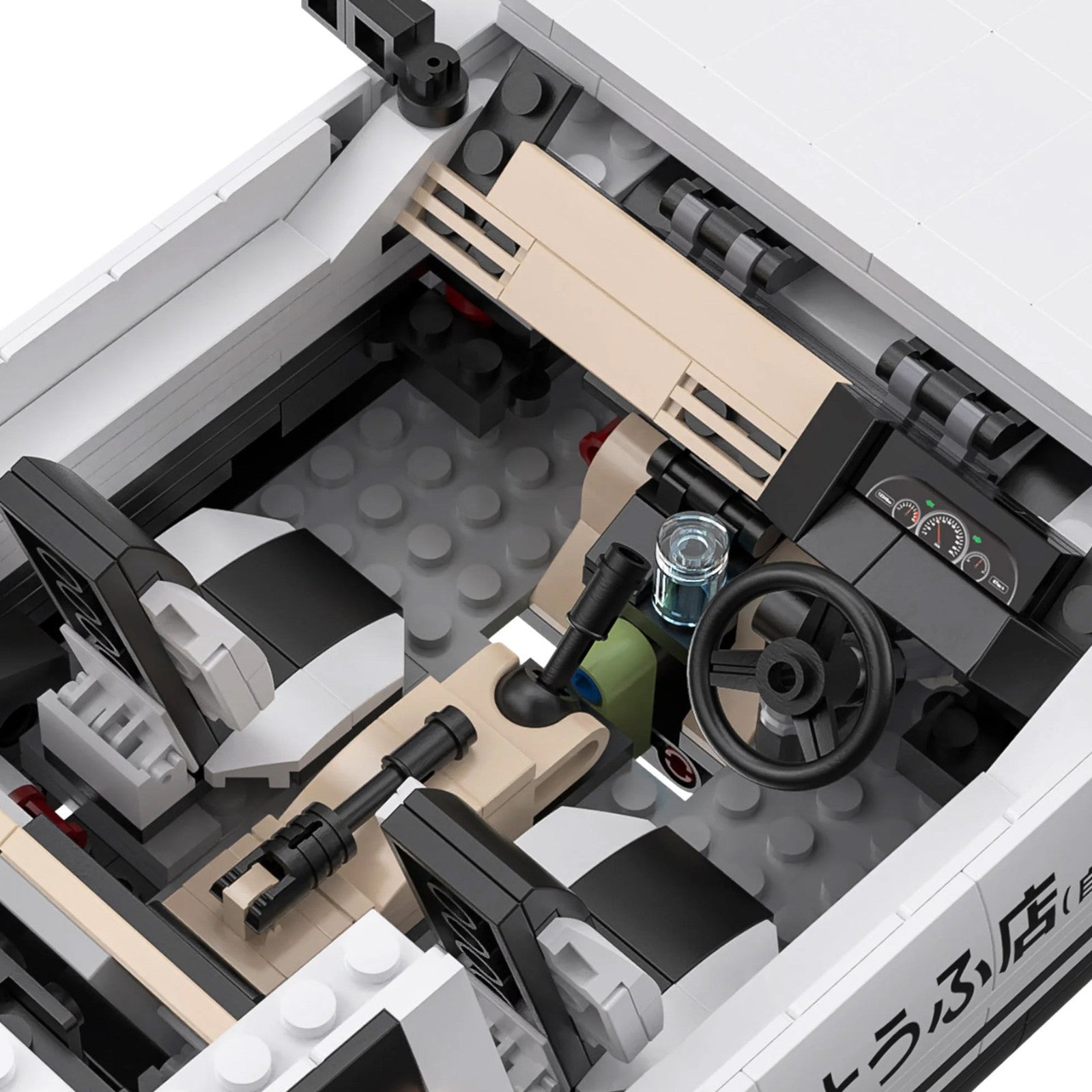 CaDA Initial D Toyota Trueno AE86 1324 Pieces 3D Puzzle Brick Set Model C61024W Alternate 5
