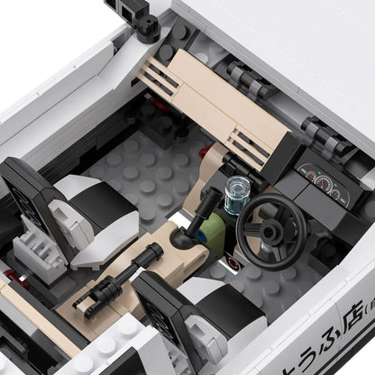 CaDA Initial D Toyota Trueno AE86 1324 Pieces 3D Puzzle Brick Set Model C61024W Alternate 5