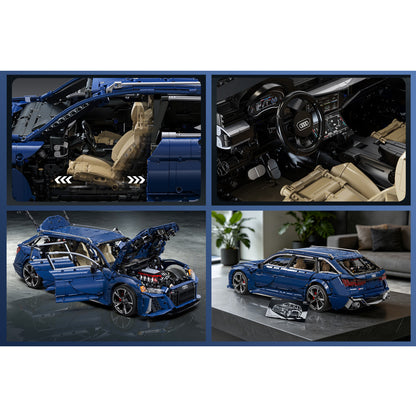 CaDA Audi RS6 Avant (2019) 1:8 Brick Set Model 4663 Pieces Car Model Kit C61515W Alternate 10