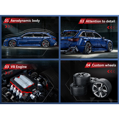 CaDA Audi RS6 Avant (2019) 1:8 Brick Set Model 4663 Pieces Car Model Kit C61515W Alternate 8