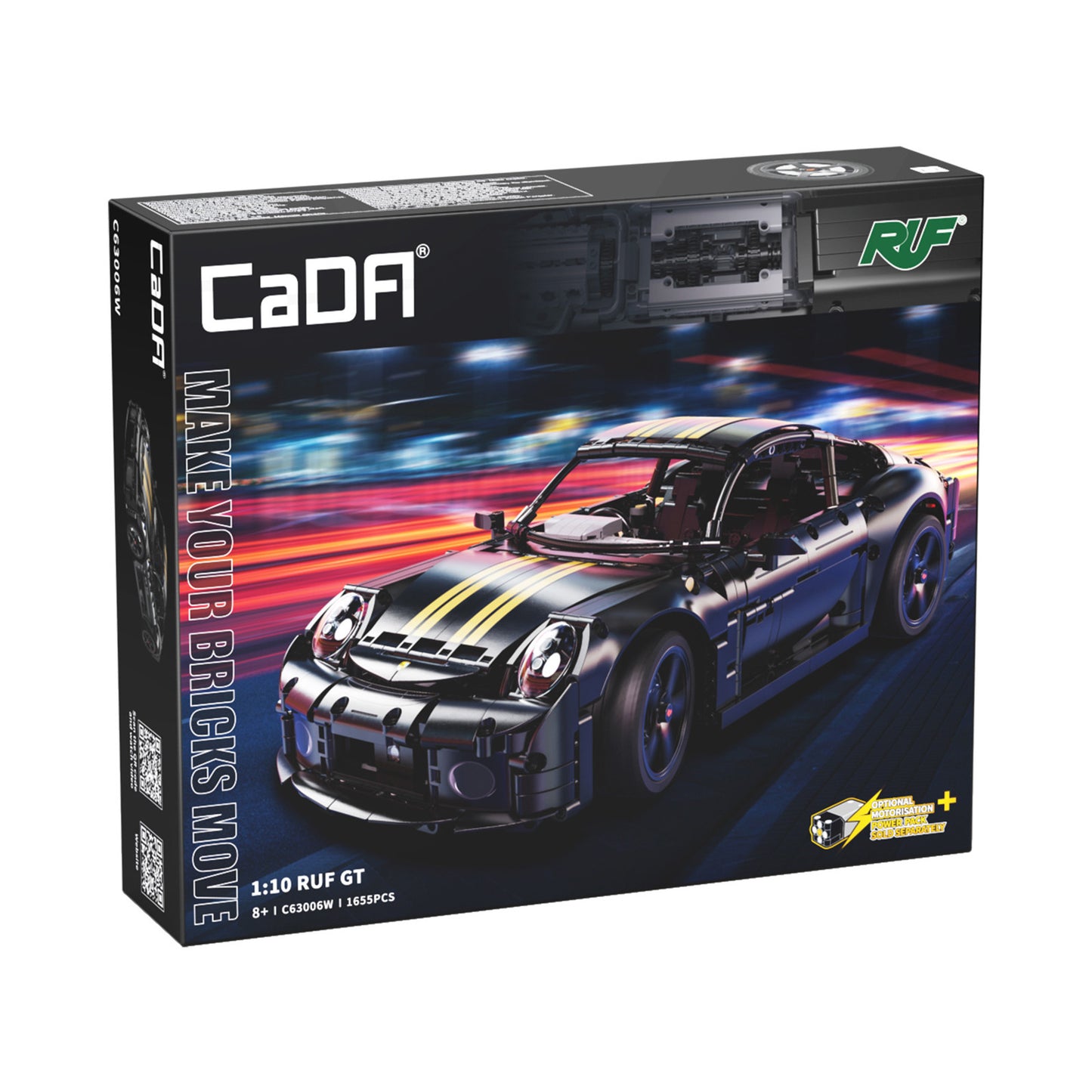 CaDA Porsche RUF GT 1655 Pieces 1:10 3D Brick Set Model C63006W
