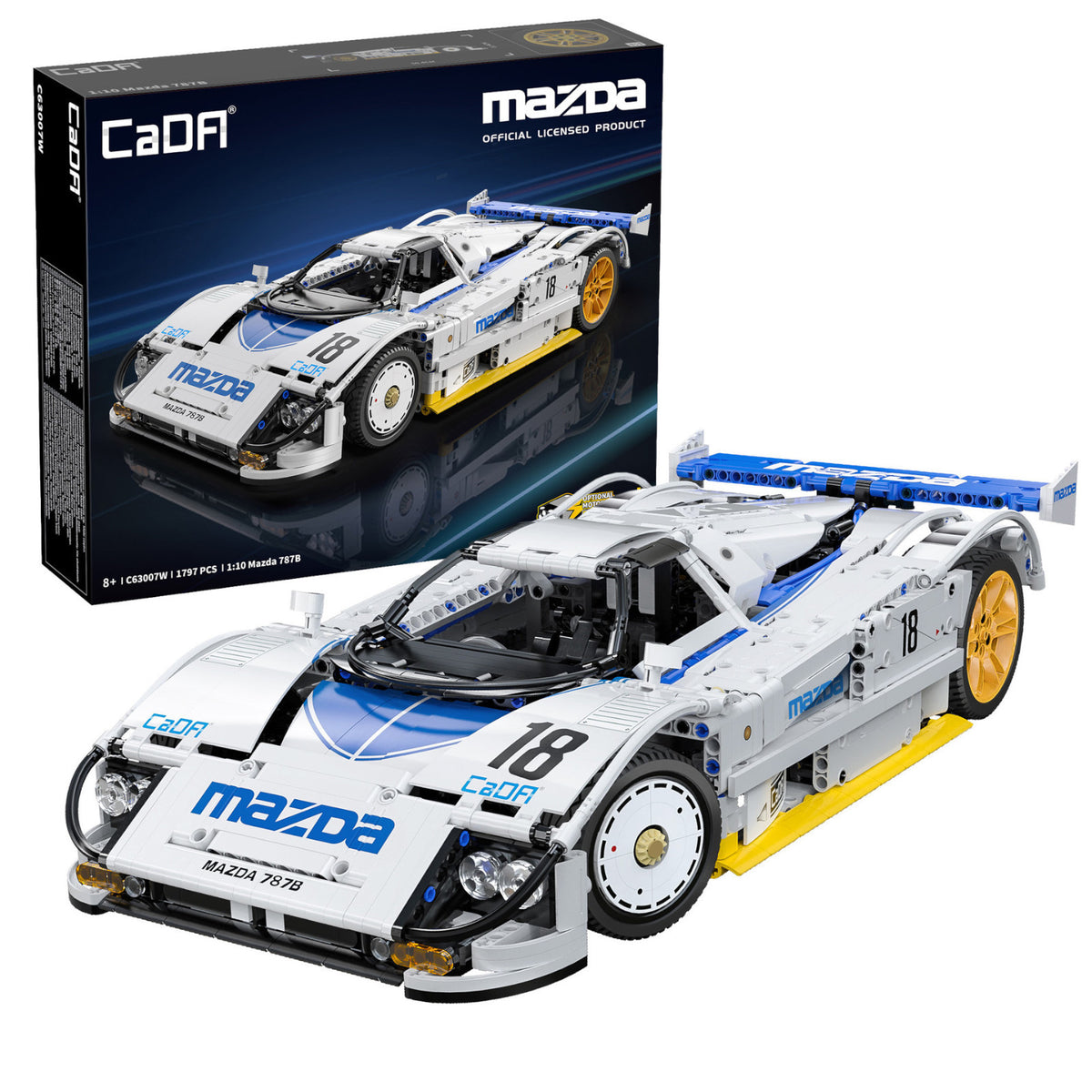 CaDA 1:10 Mazda 787B Race Car 1797 Pieces Car Model Kit C63007W