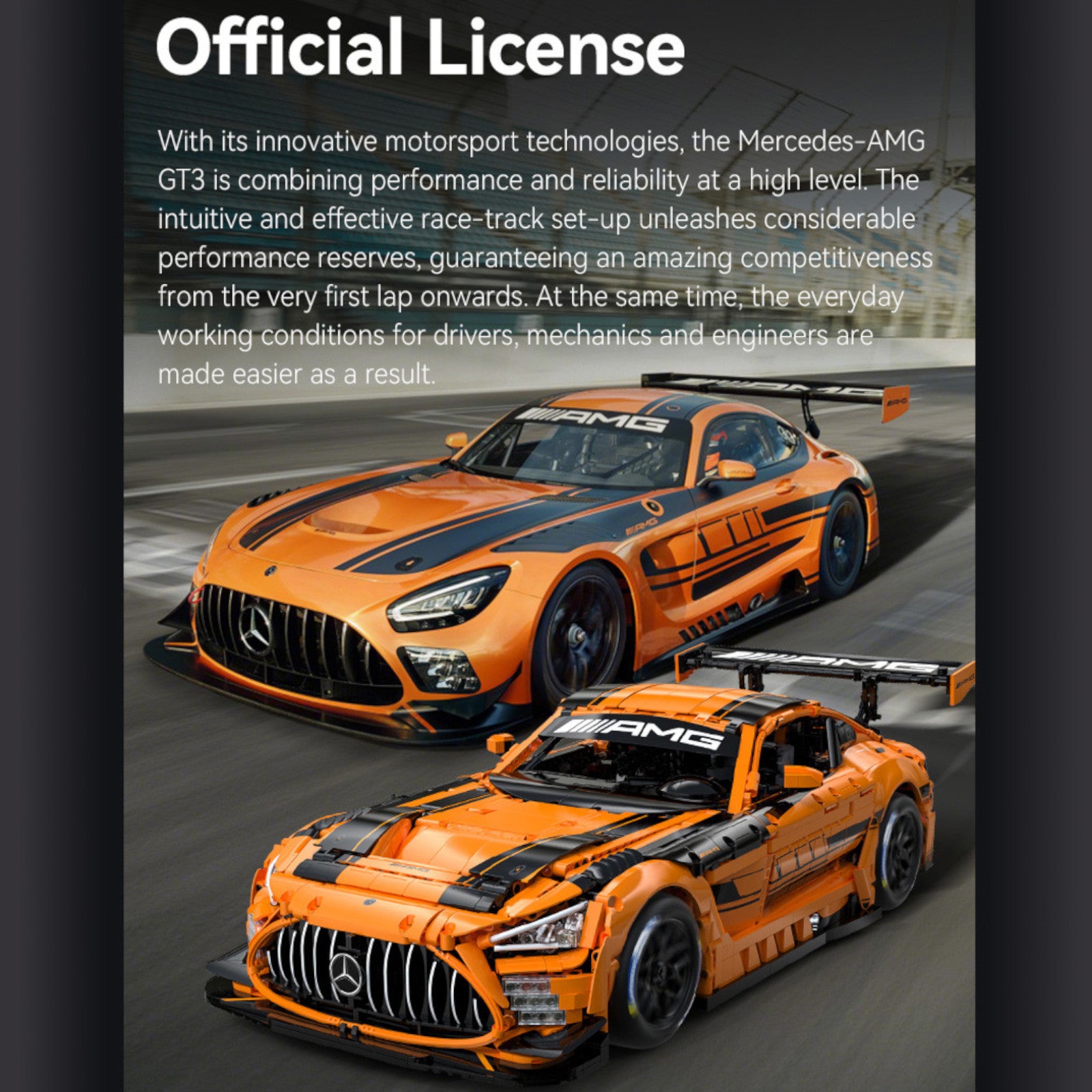 CaDA Mercedes-AMG GT3 5466 Pieces 1:8 3D Puzzle C64008W Alternate 8