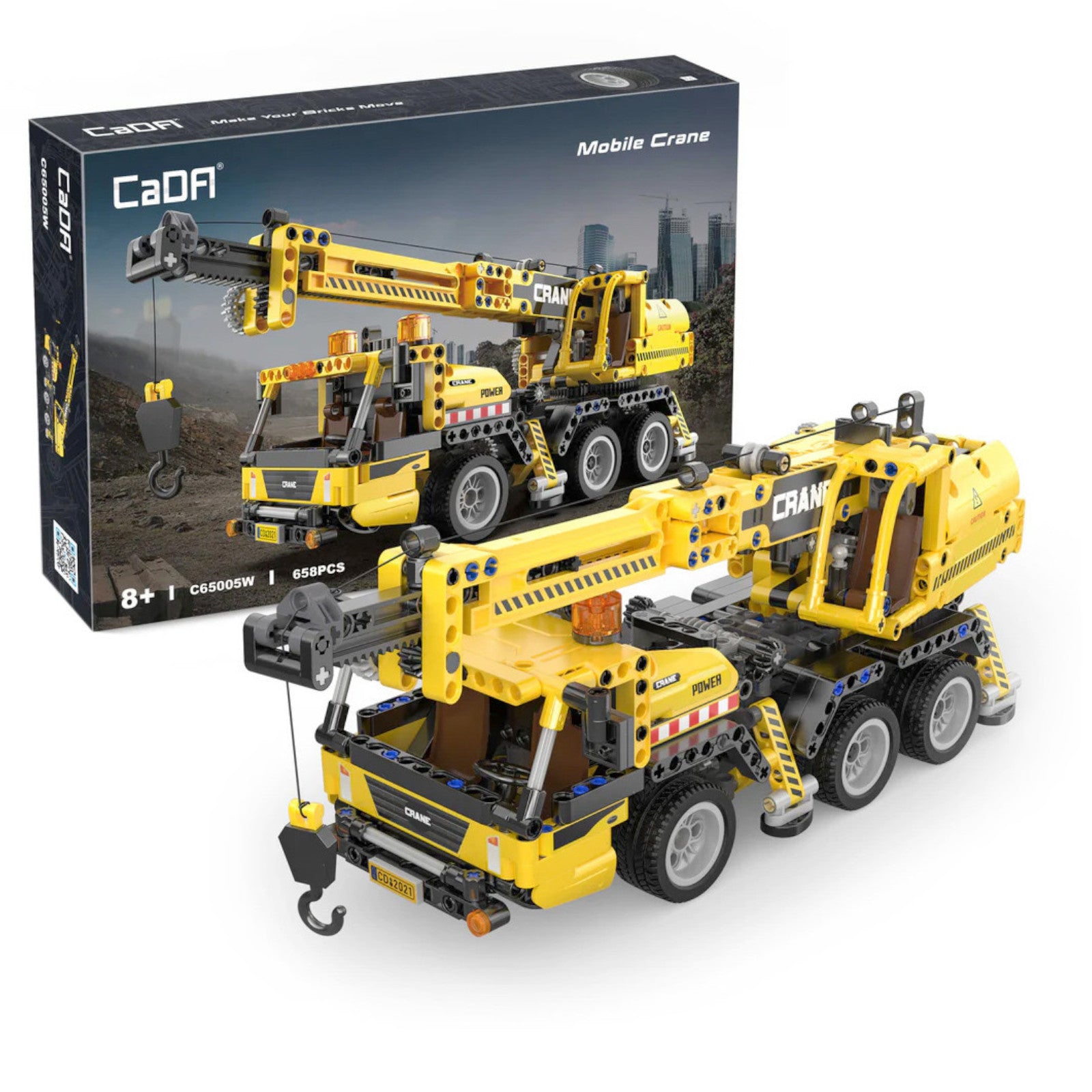 CaDA Mobile Construction Crane 658 Pieces 3D Puzzle Brick Set C65005W