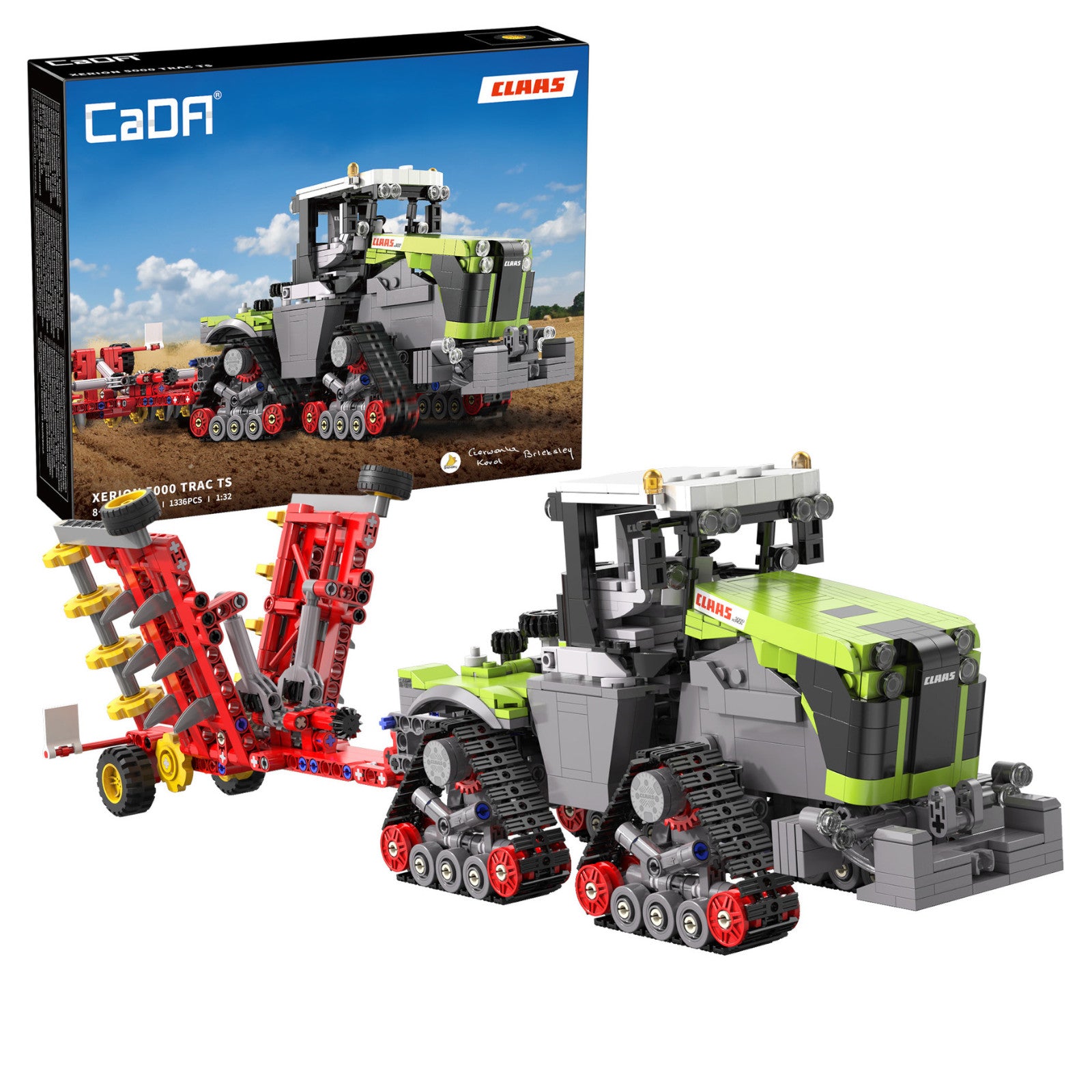 CaDA CLAAS XERION 5000 TRAC TS Tractor 1336 Pieces 3D Puzzle Brick Set Model C65012W