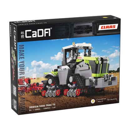 CaDA CLAAS XERION 5000 TRAC TS Tractor 1336 Pieces 3D Puzzle Brick Set Model C65012W Alternate 3