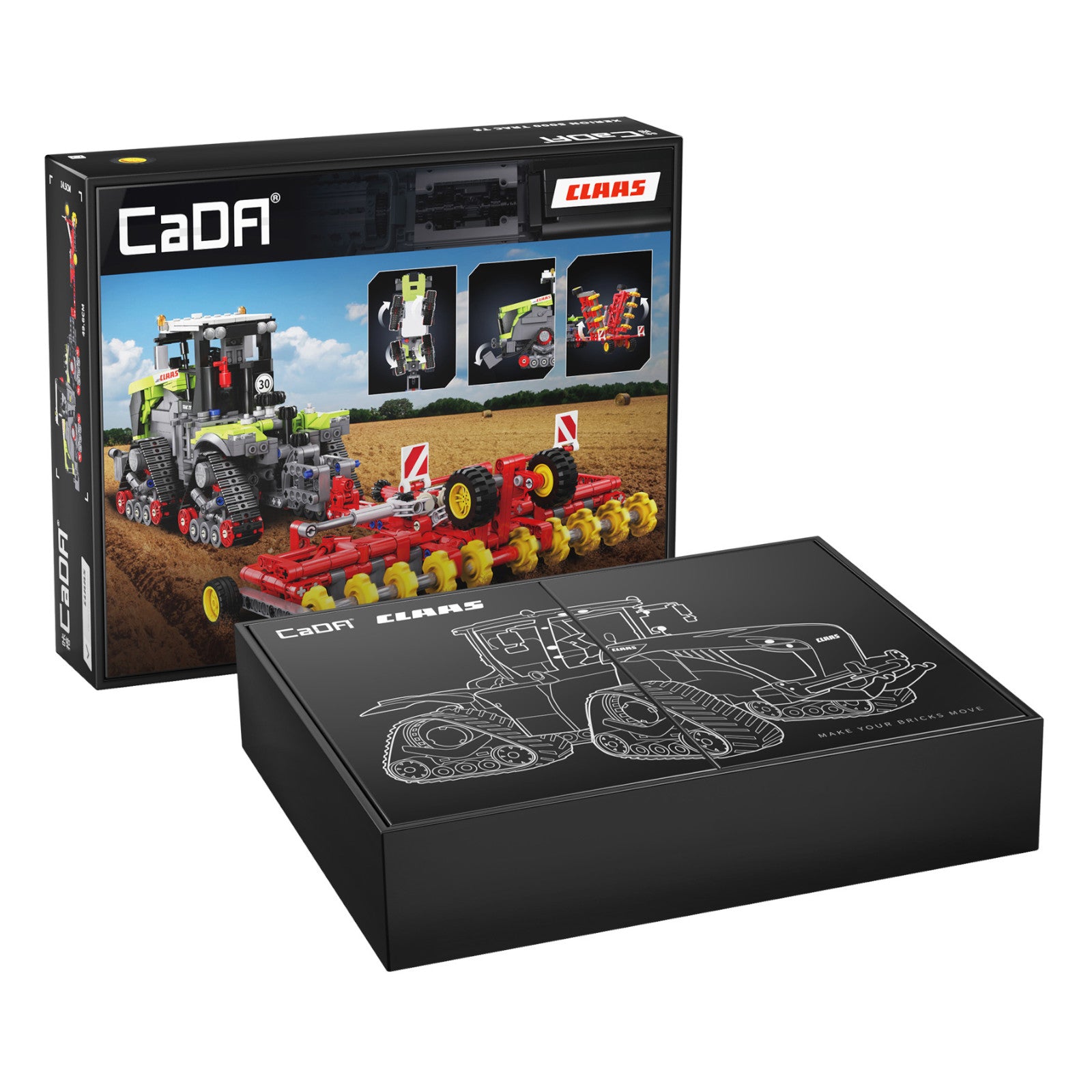 CaDA CLAAS XERION 5000 TRAC TS Tractor 1336 Pieces 3D Puzzle Brick Set Model C65012W Alternate 7