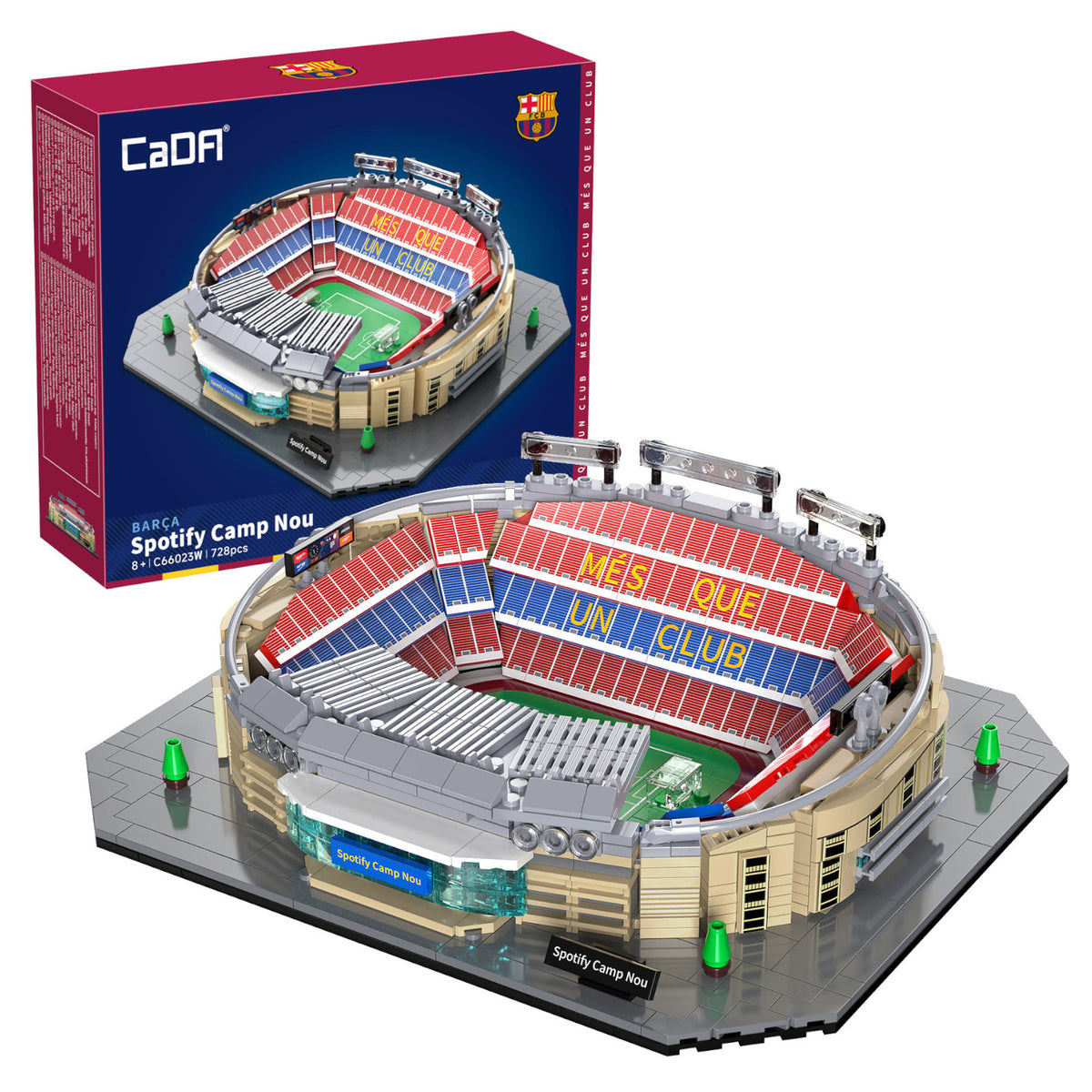 CaDA FC Barcelona Camp Nou Stadium 728 Pieces Landmark Model Kit C66023W