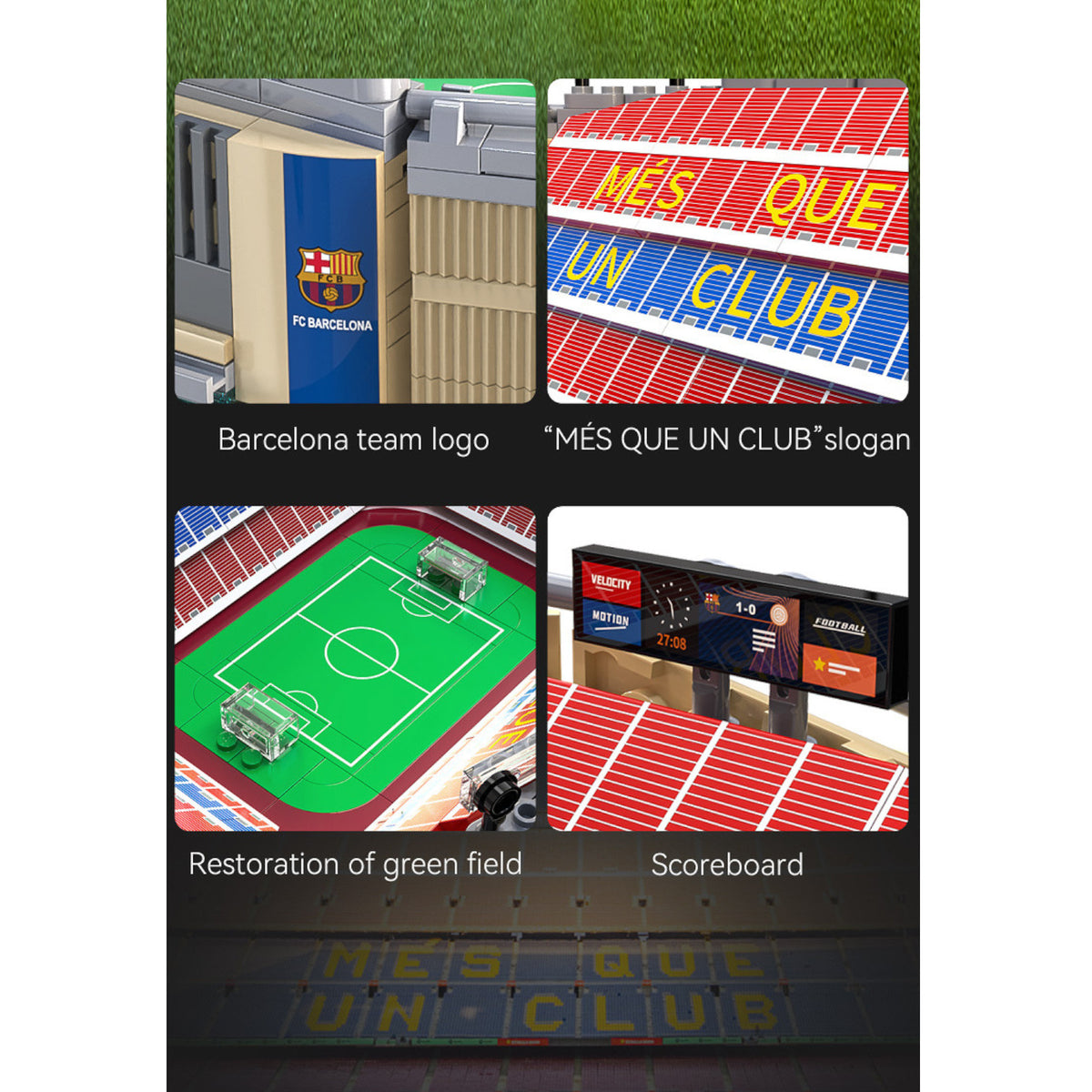 CaDA FC Barcelona Camp Nou Stadium 728 Pieces Landmark Model Kit C66023W Alternate 10