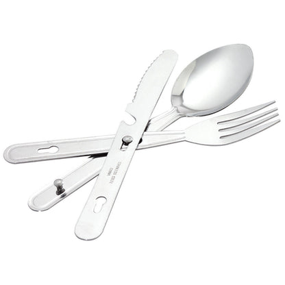 Coghlan's Chow Kit Stainless Steel Knife Fork & Spoon Camping Cutlery Tableware Set