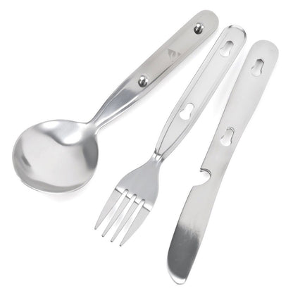 Coghlan's Chow Kit Stainless Steel Knife Fork & Spoon Camping Cutlery Tableware Set
