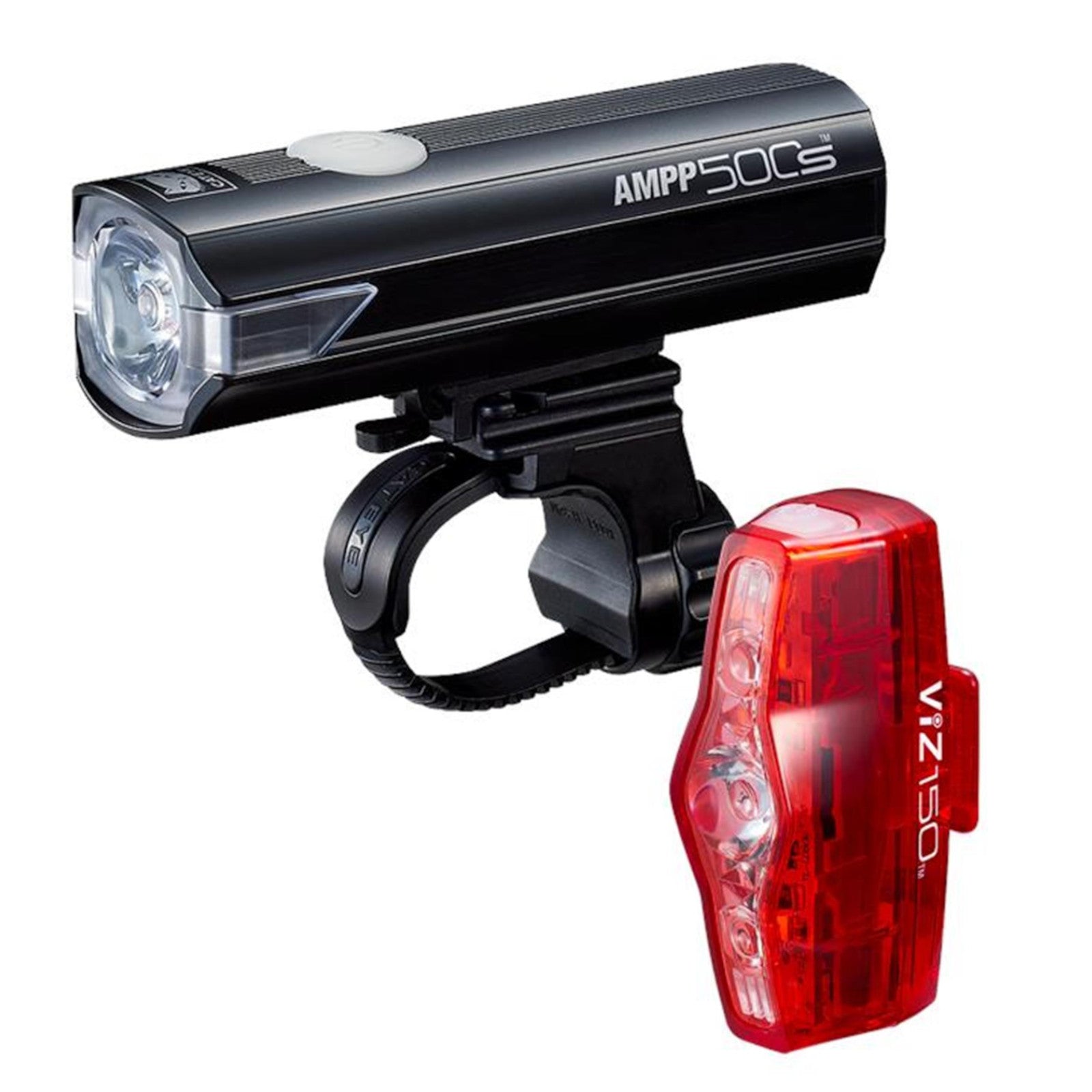 Cateye AMPP 500S / Viz 150 Front & Rear Bike Light Set
