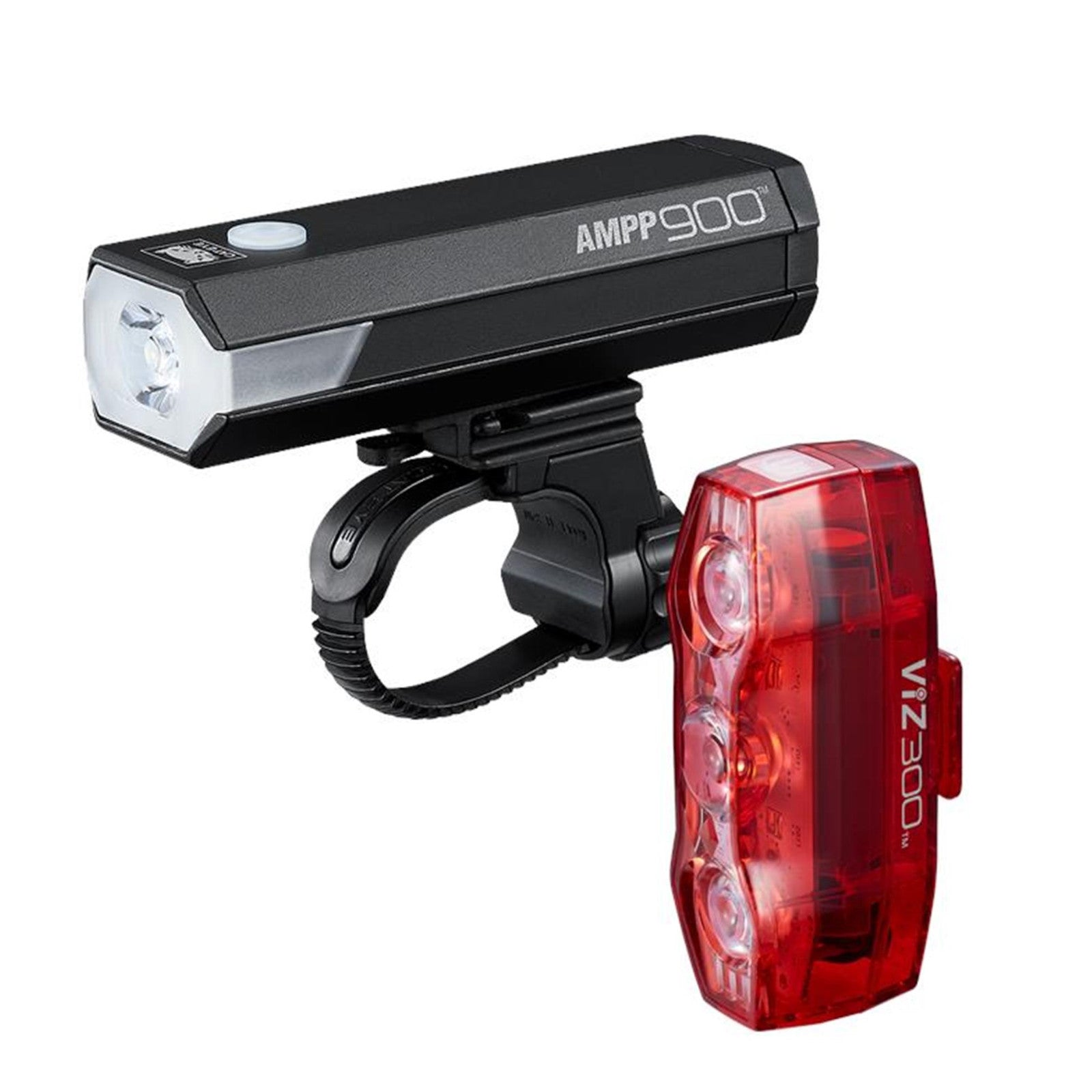 Cateye AMPP 900 / Viz 300 USB-C Front & Rear Bike Light Set