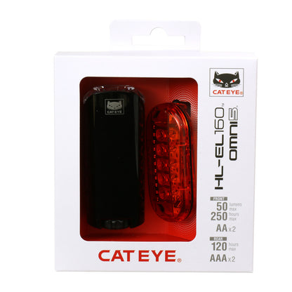 Cateye EL-160 / Omni 5 Front & Rear Bike Light Set Alternate 1